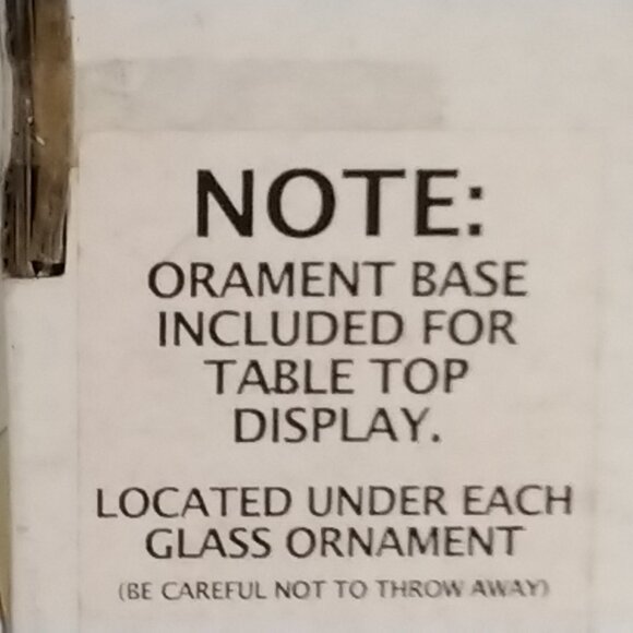 2 Sets, 3 Each Square Glass Ornamental Christmas Sayings & Base Tabletop Display - Picture 3 of 3